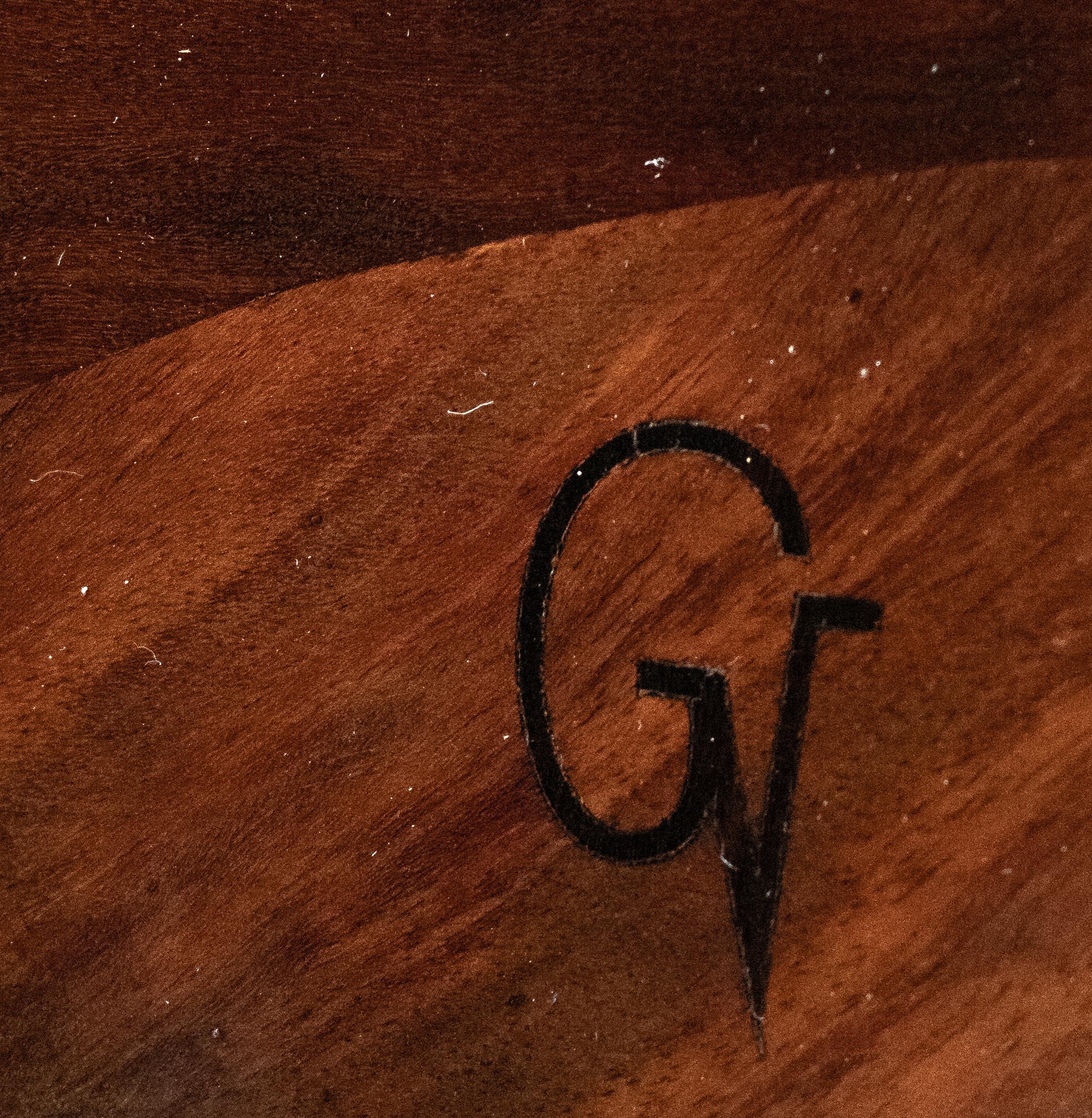Monogramma su tavolino.francese Liberty