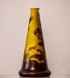 Vaso Galle' in vetro doppio circa 1900