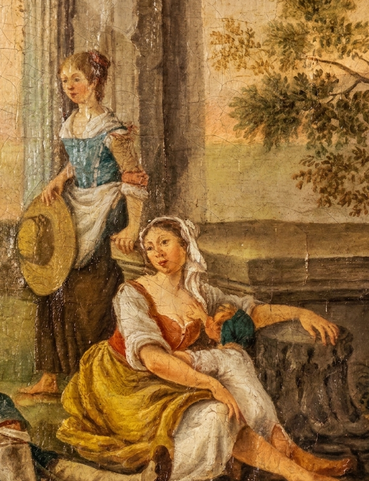 Particolare Prestigioso dipinto veneziano del XVIII secolo