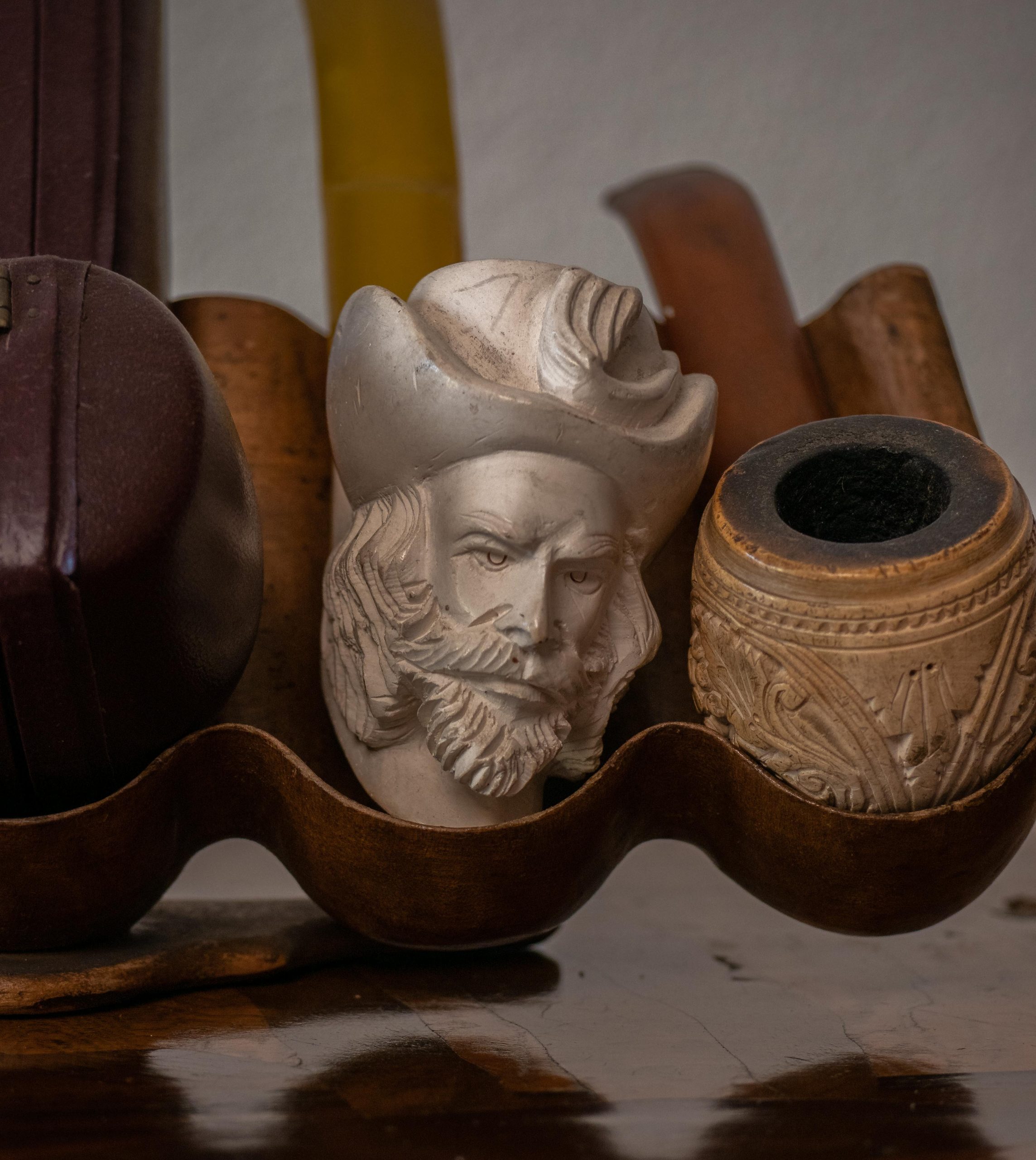 Pipe da collezione in radica oppure in schiuma di mare altra visuale